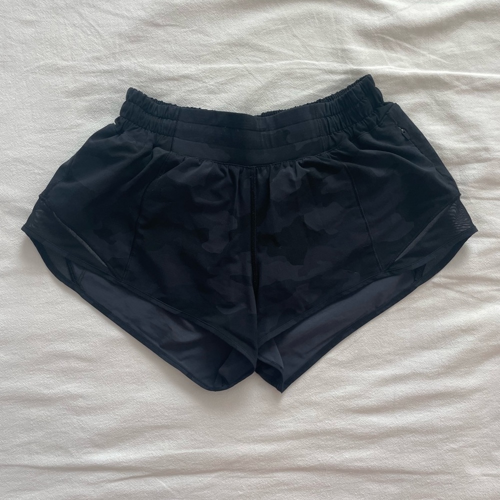 lululemon black camo shorts